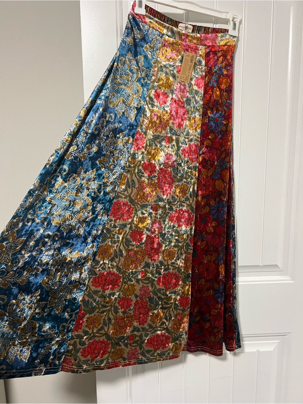 NWT Natural Life Velvet Boho Maxi Skirt XS - Picture 2 of 5